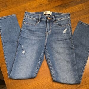 Abercrombie Kids Blue Distressed Skinny Jeans 13/14